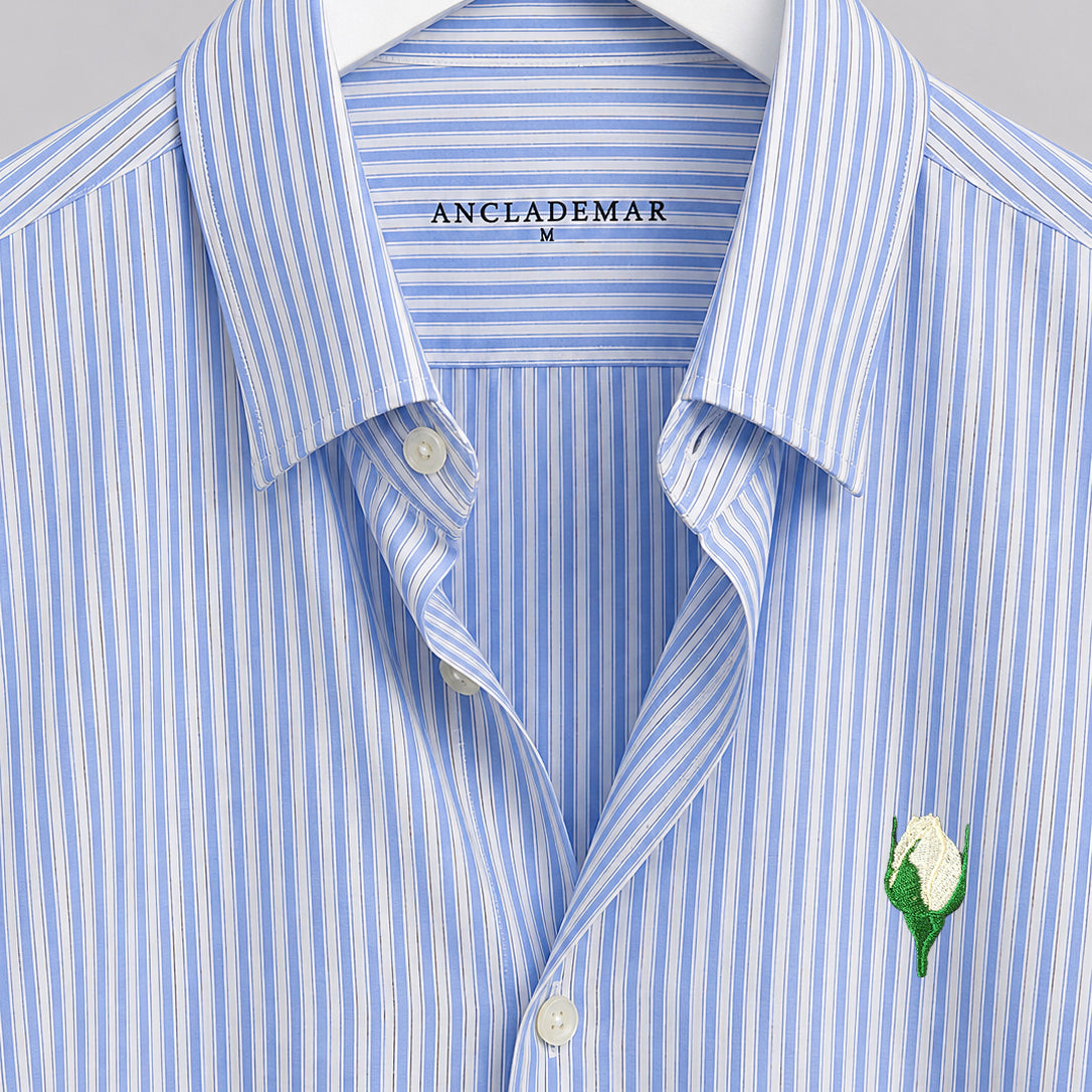Stripped Poplin Relaxed Shirt