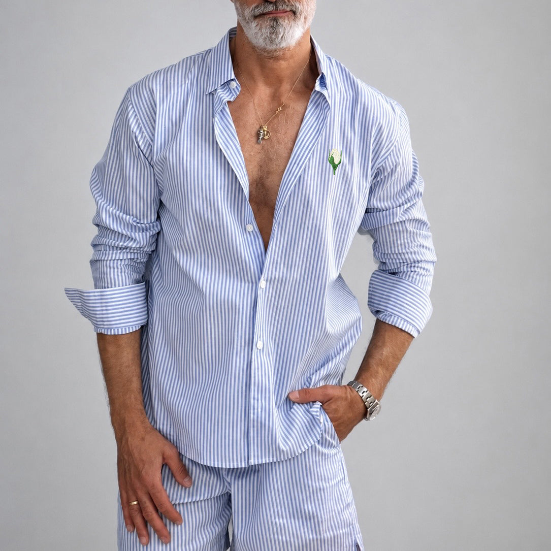 Stripped Poplin Relaxed Shirt
