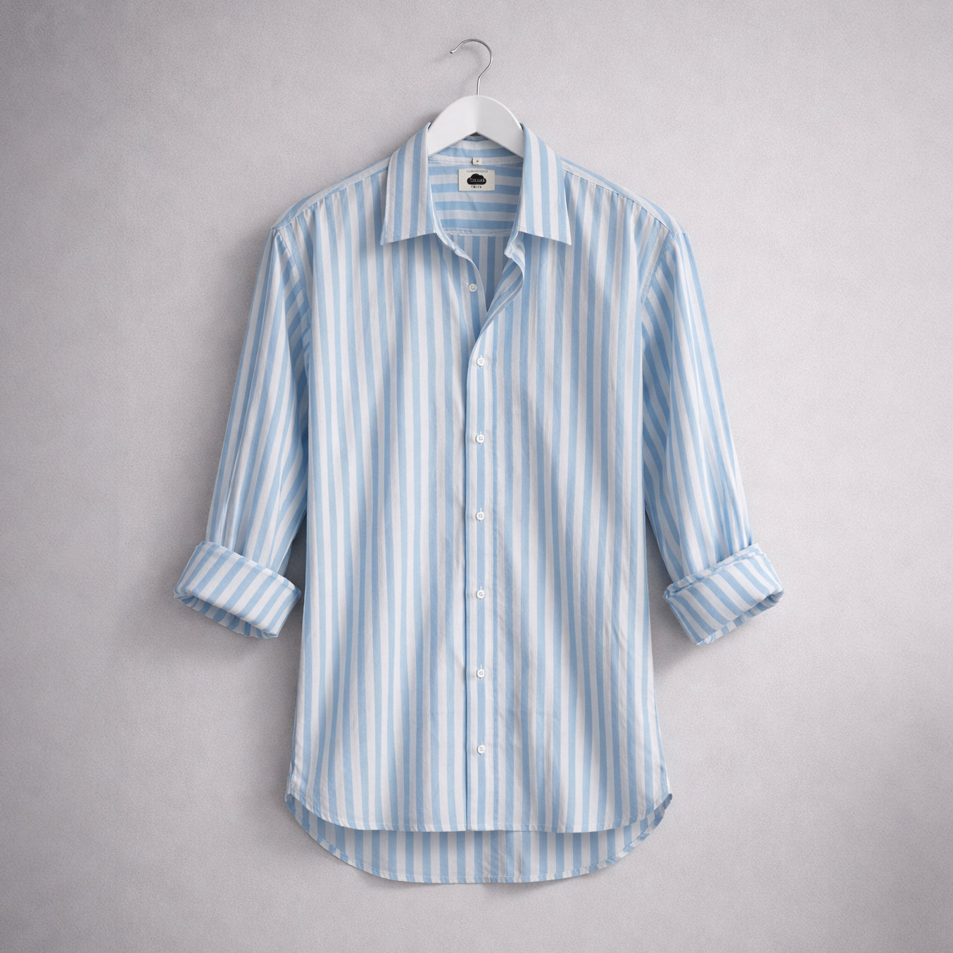 Navy Blue Stripped Cotton Shirt