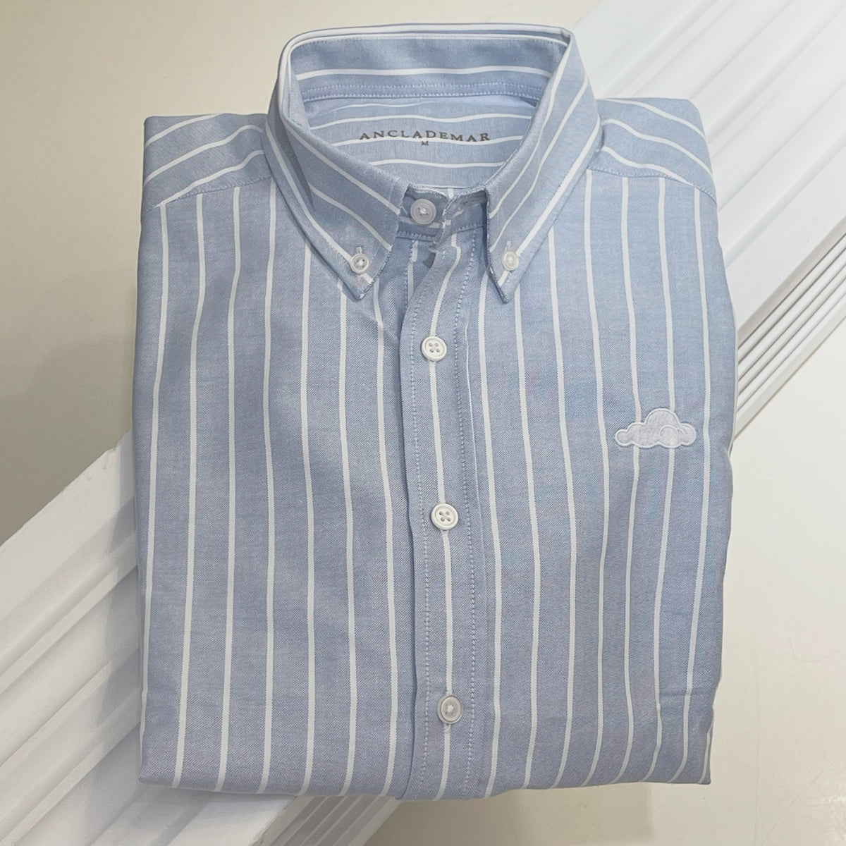 Camisa Oxford Rayas Azul Nube