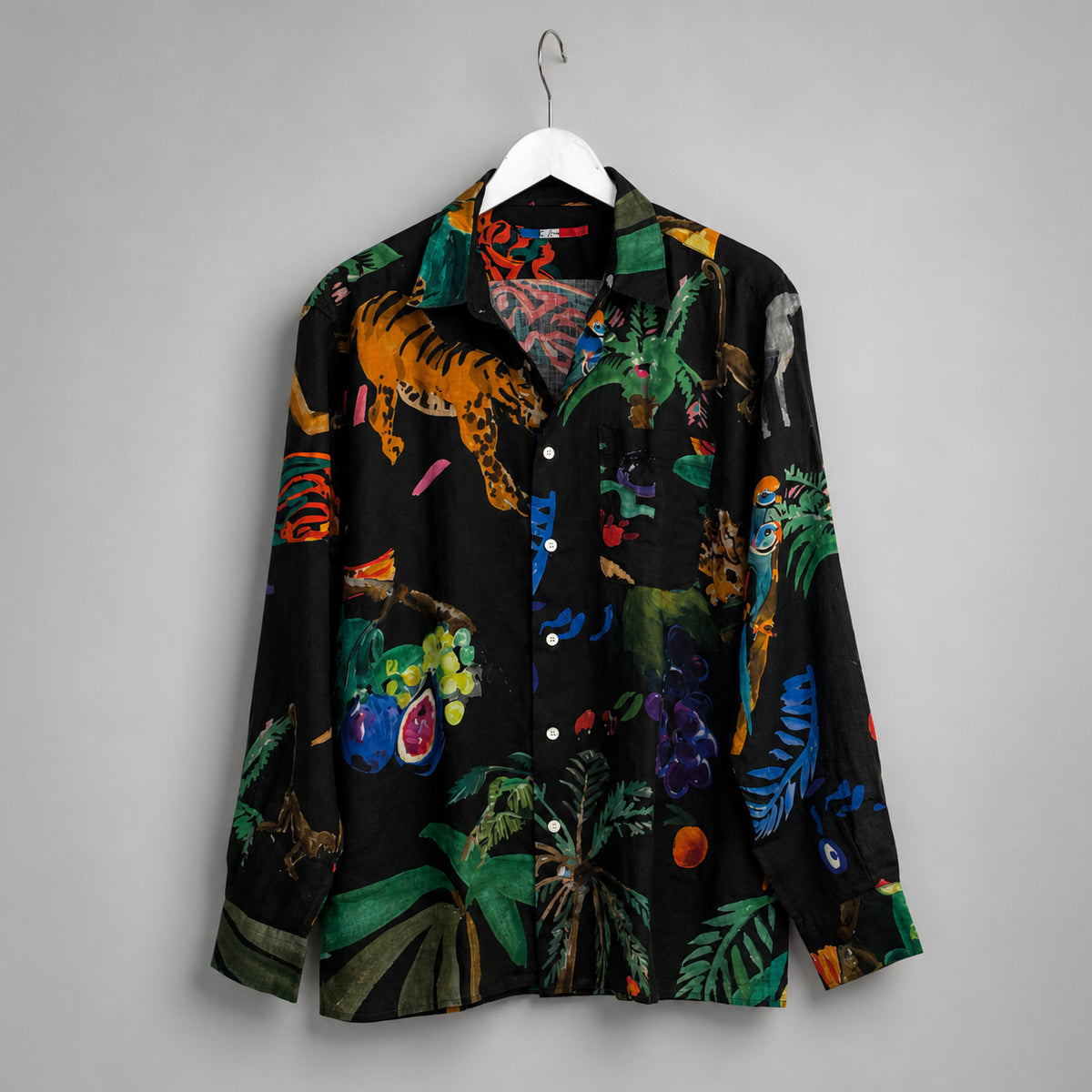 Camisa de lino Femme Luxe Noir. G.kero Paris