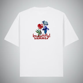Camiseta Blanca Oversized Beautiful Summer