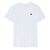 White T-Shirt. Flower