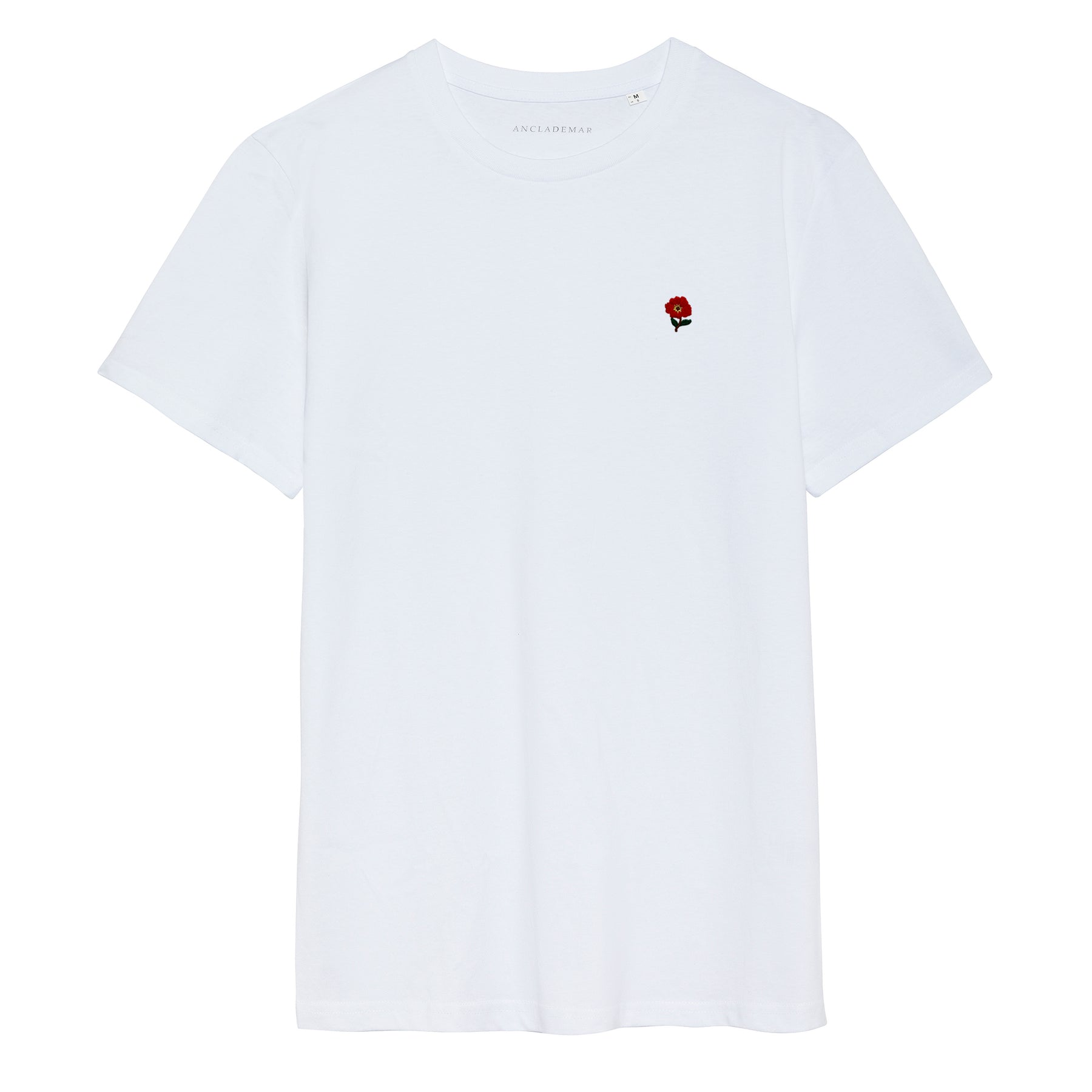 White T-Shirt. Flower