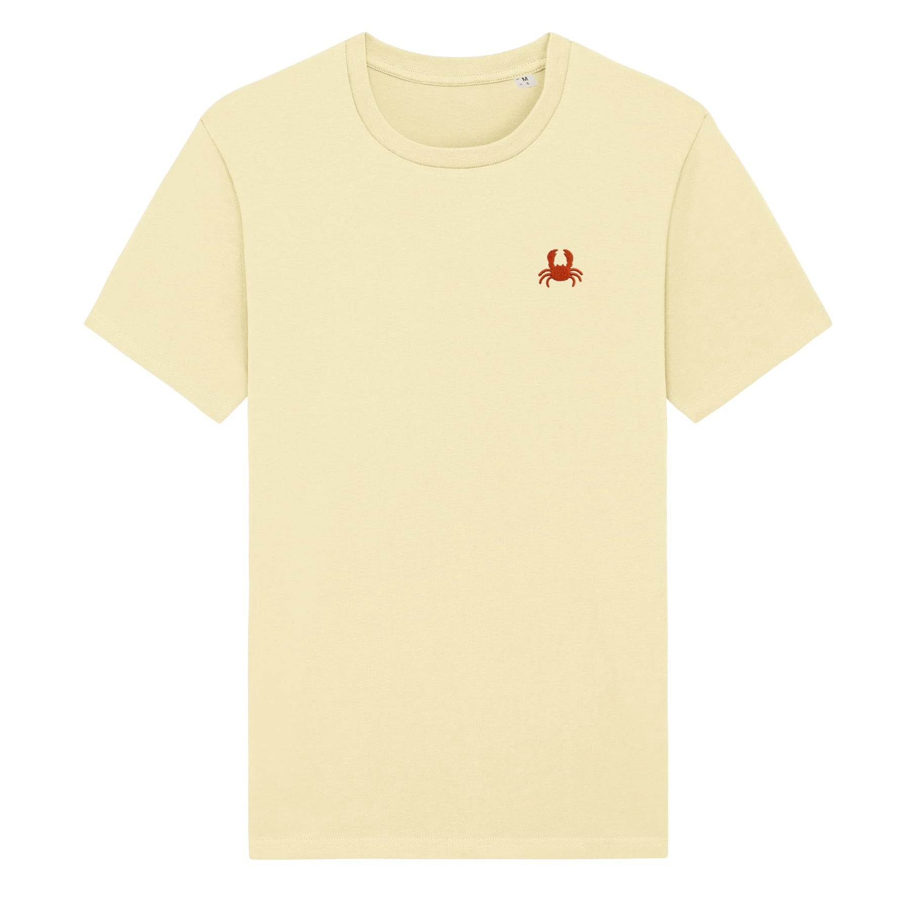 Yellow T-Shirt. Embroidered Crab
