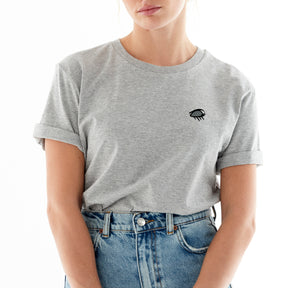 Camiseta Gris Ojo Bordado