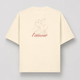 Camiseta Crema Oversized L'Amour
