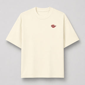 Camiseta Crema Oversized L'Amour