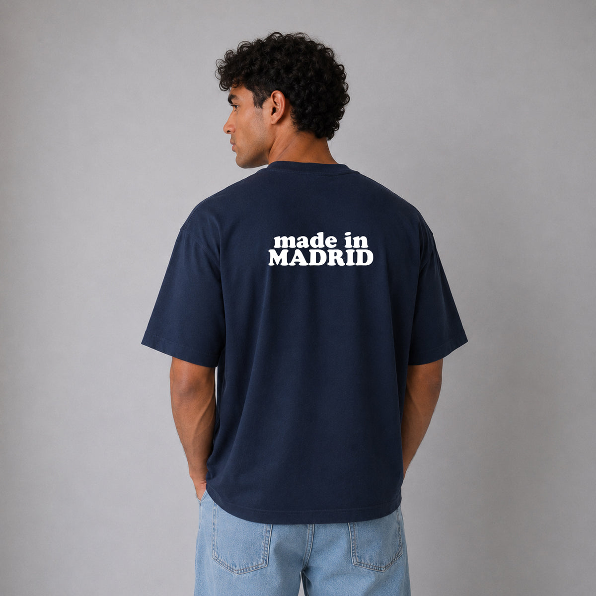 Camiseta Oversized Navy Made in Madrid