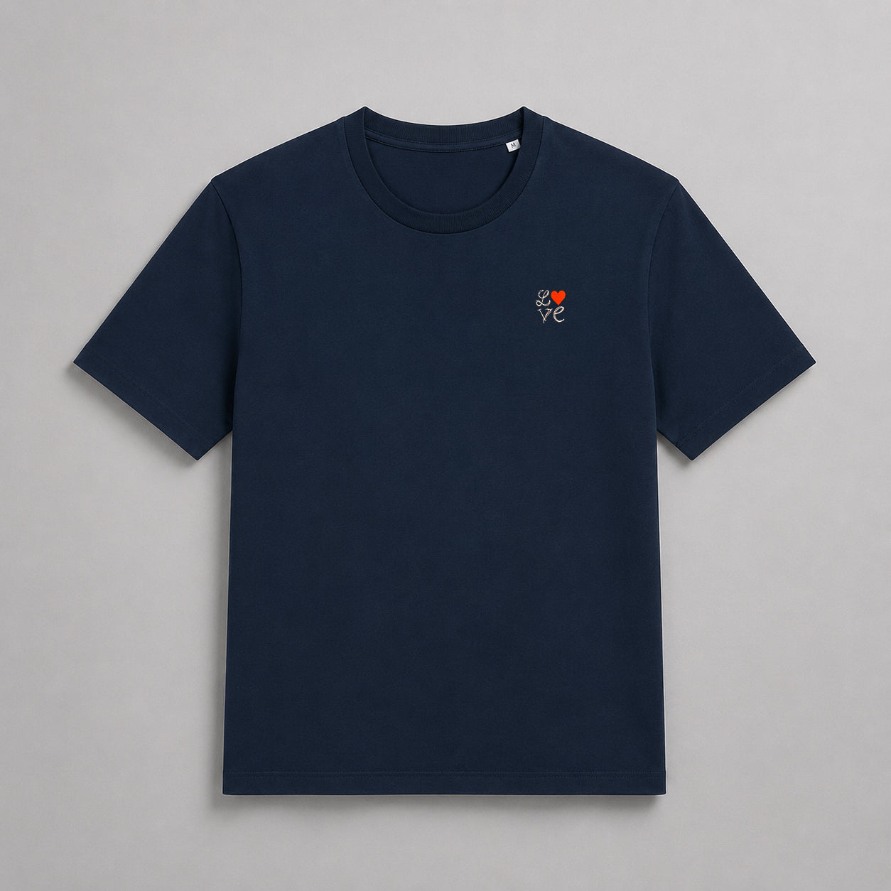 LOVE Embroidered Navy T-Shirt