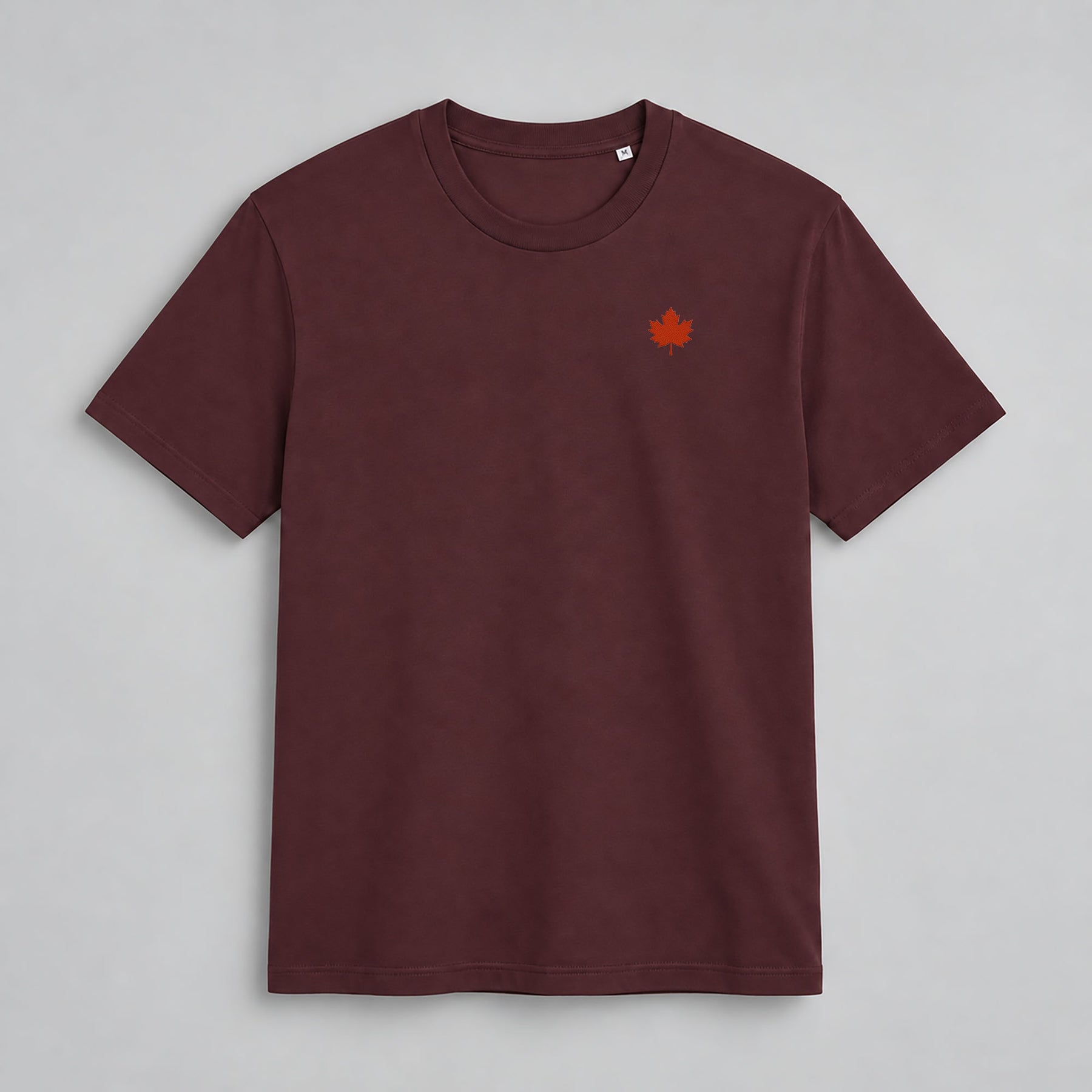 Red Brown T-Shirt. Maple Leaf