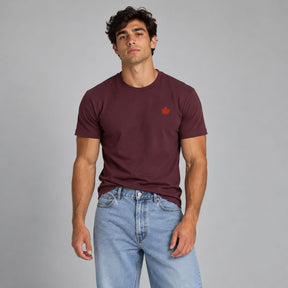 Red Brown T-Shirt. Maple Leaf