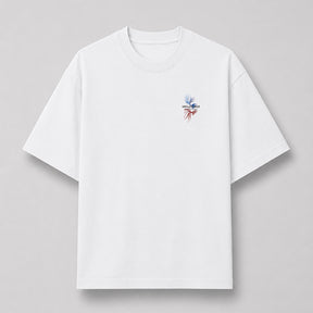 Camiseta Blanca Oversized Ride The Wave