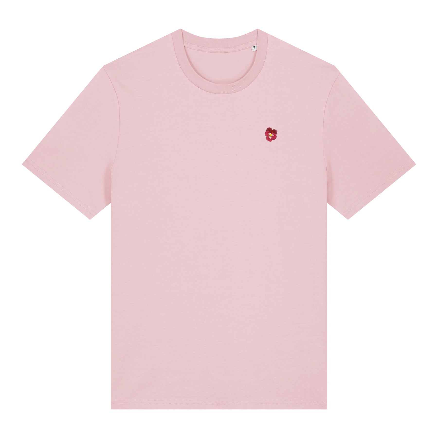 Camiseta Rosa Pensamiento Bordado