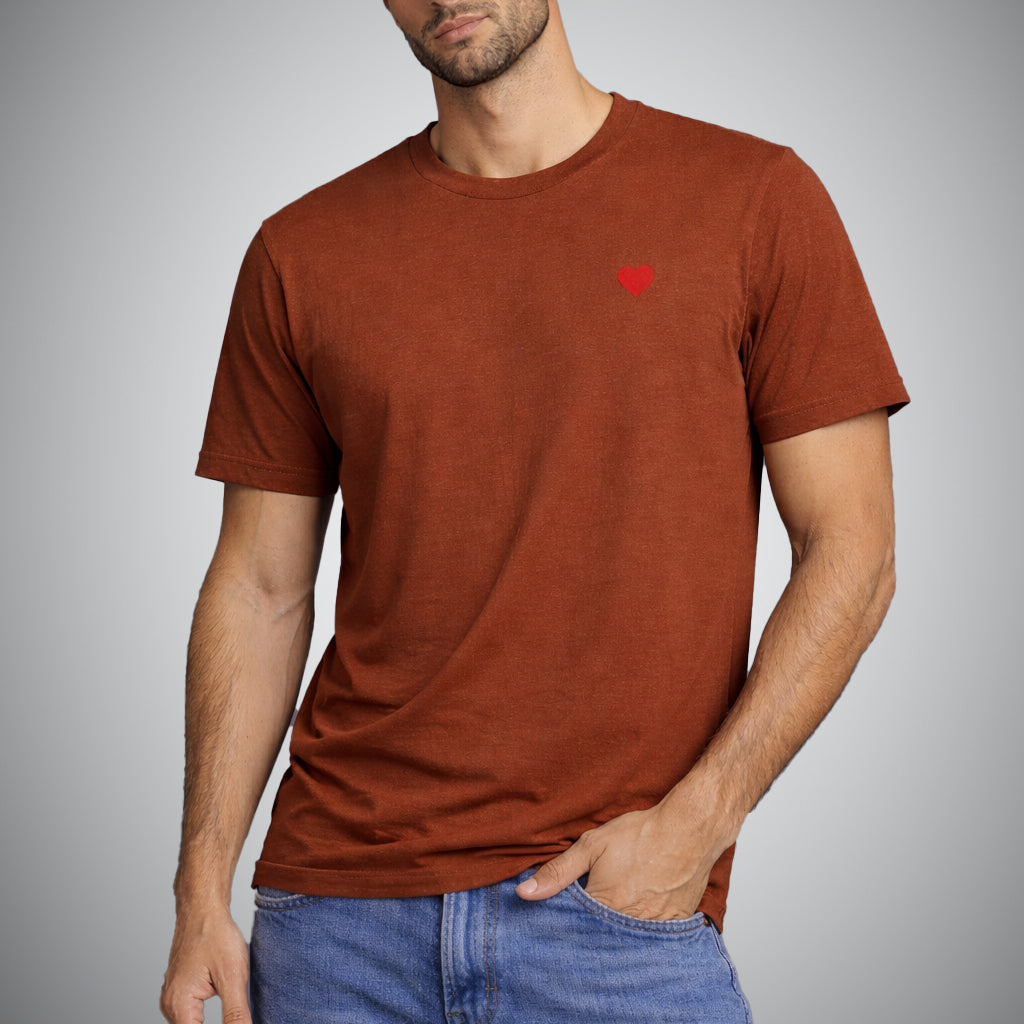Heritage Brown T-Shirt. Heart