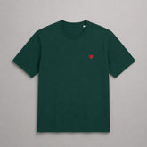Camiseta Verde Jade Corazón Bordado