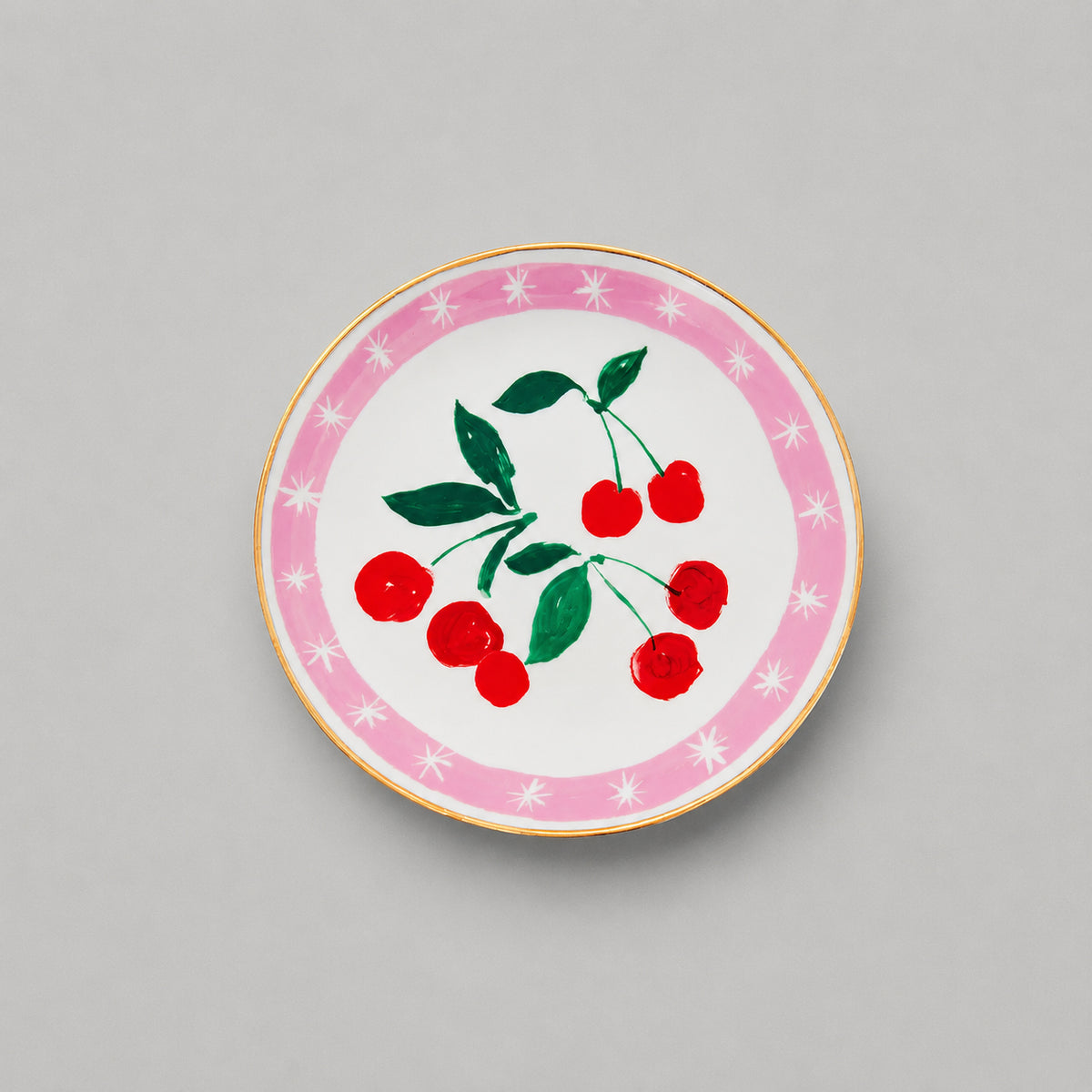 Plato de Porcelana Cerezas