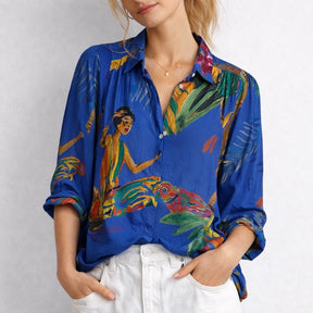 Blusa Femmes Luxe Bleu. G.kero Paris