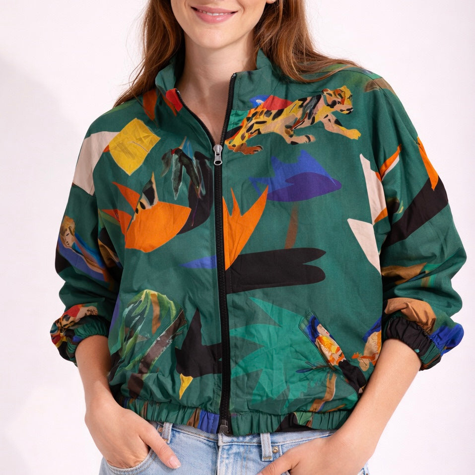 Cazadora Reversible Black / Green Moon. G.Kero Paris