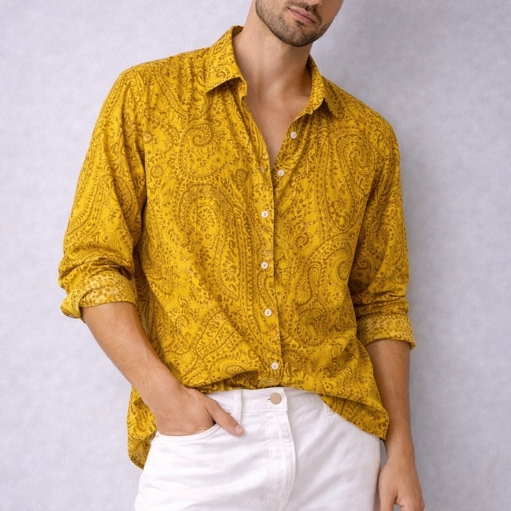 Camisa Paisley Amarilla