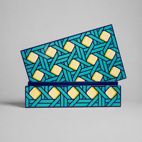 Caja Lacada Basketweave Mediana. Jonathan Adler