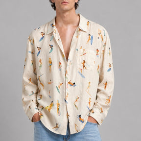 Camisa de lino Surfeuses du Feu. G.kero Paris
