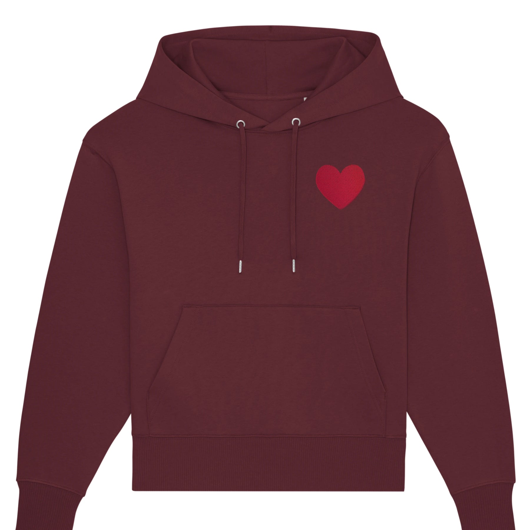 Hoodie Oversized Burdeos Corazón