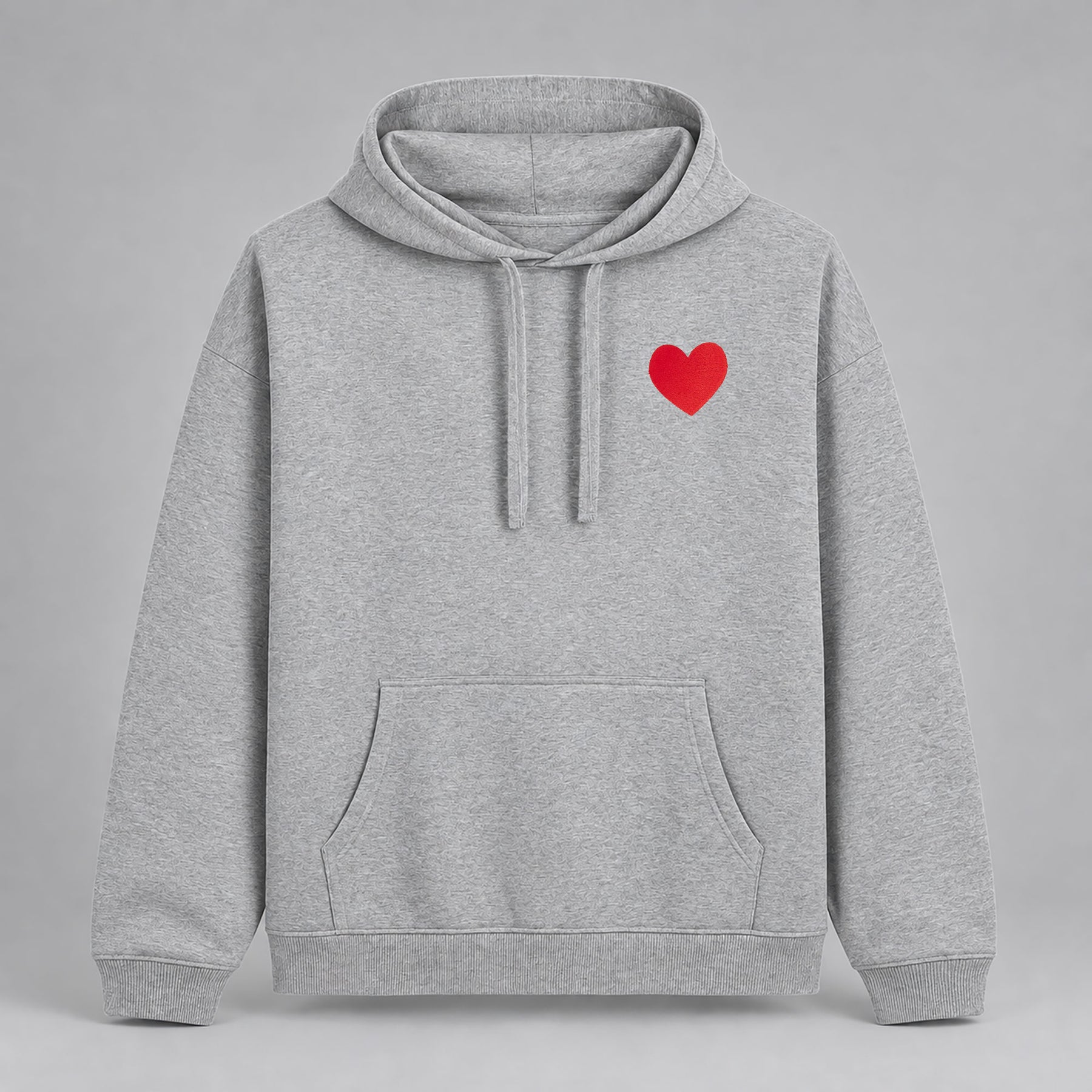 Hoodie Oversized Gris. Big Heart