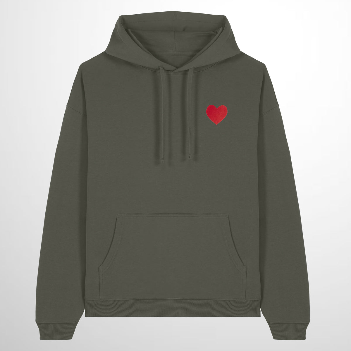 Oversized Hoodie. Embroidered Heart