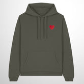 Oversized Hoodie. Embroidered Heart