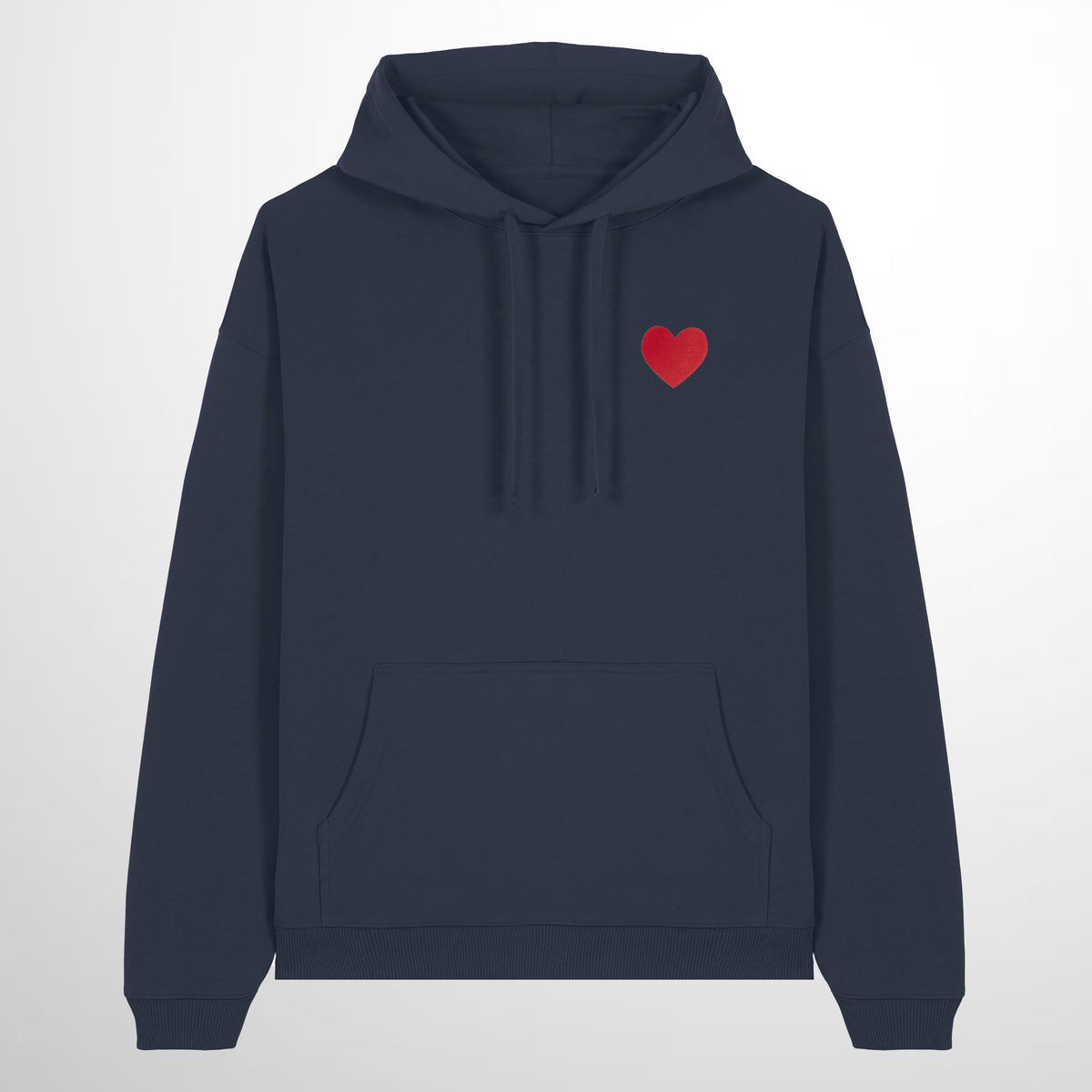 Oversized Hoodie. Embroidered Heart