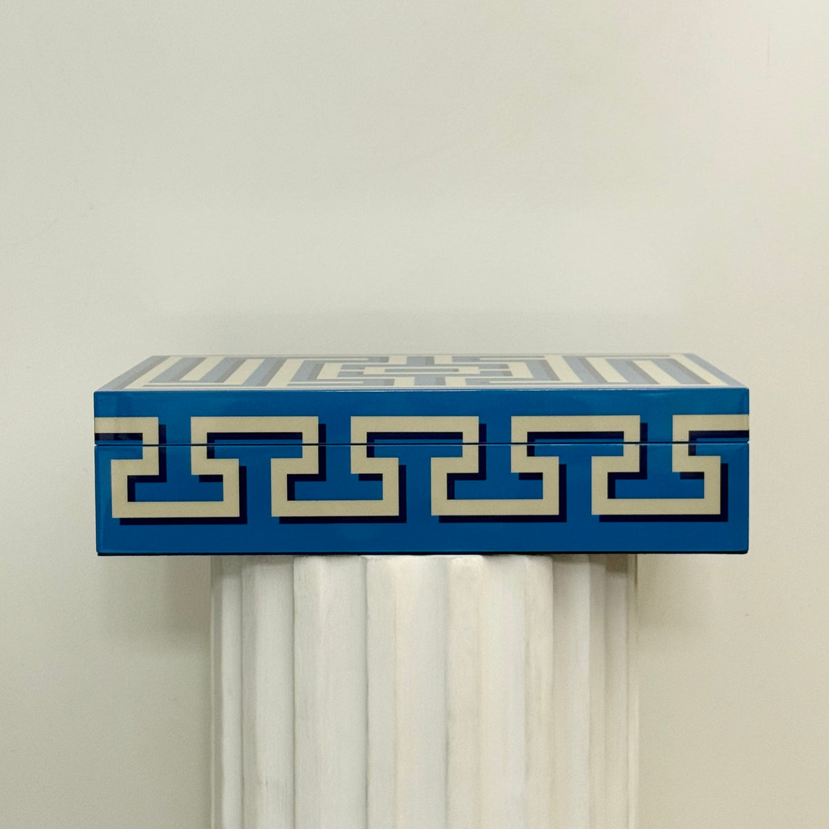 Large Labyrinth Lacquer Box. Jonathan Adler 