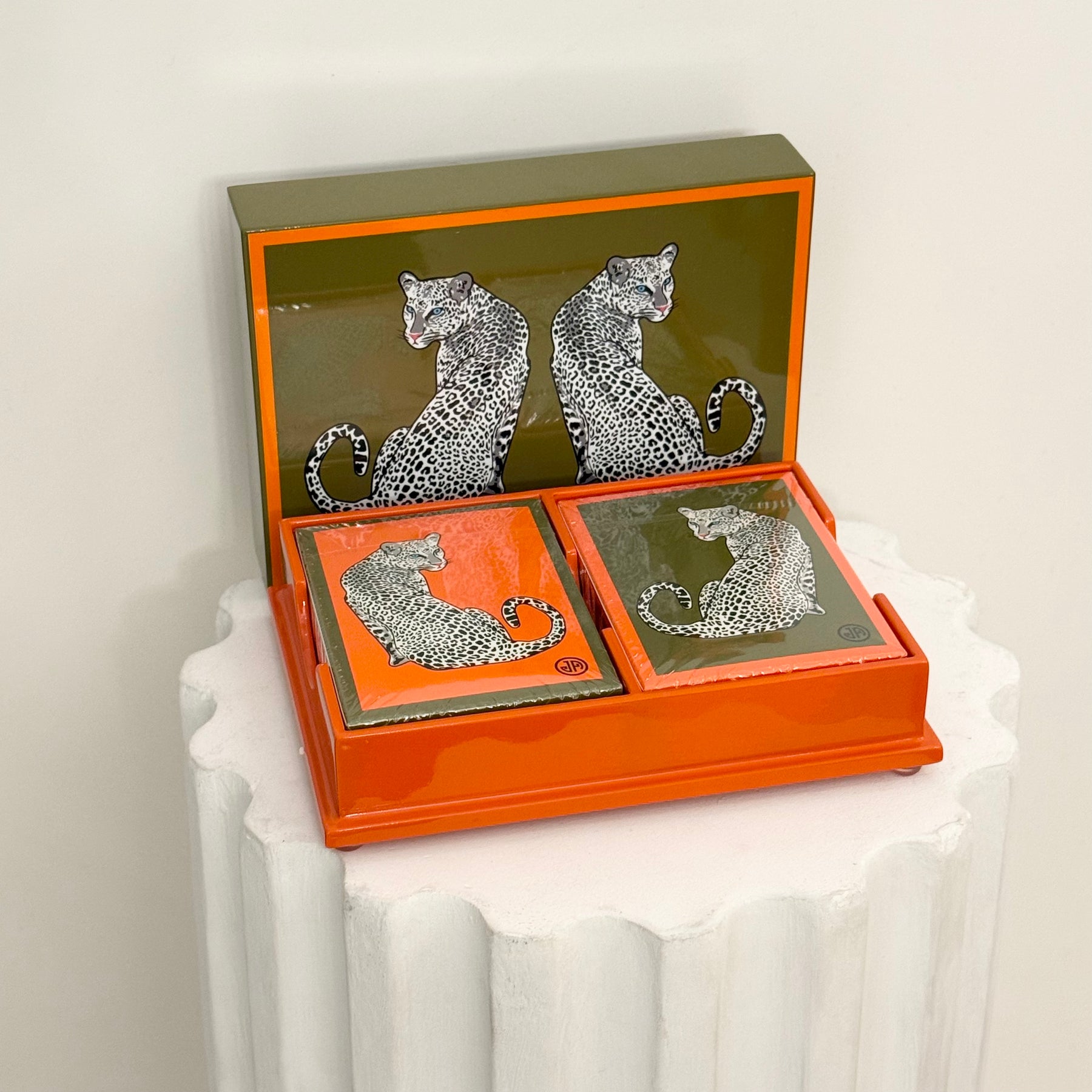 Cards Set Leopard. Jonathan Adler