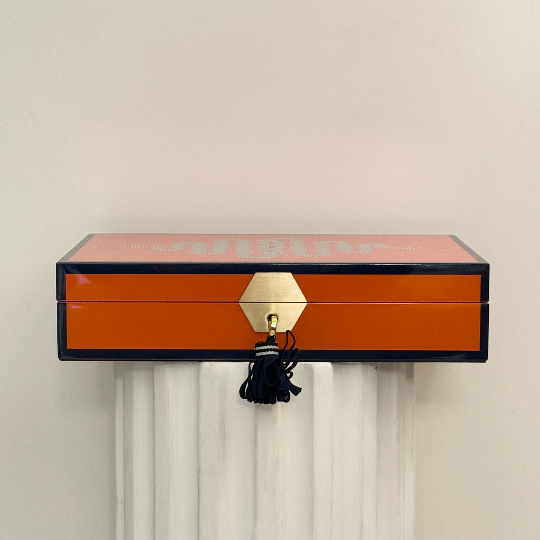 Big Op Art Lacquer Box. Jonathan Adler 