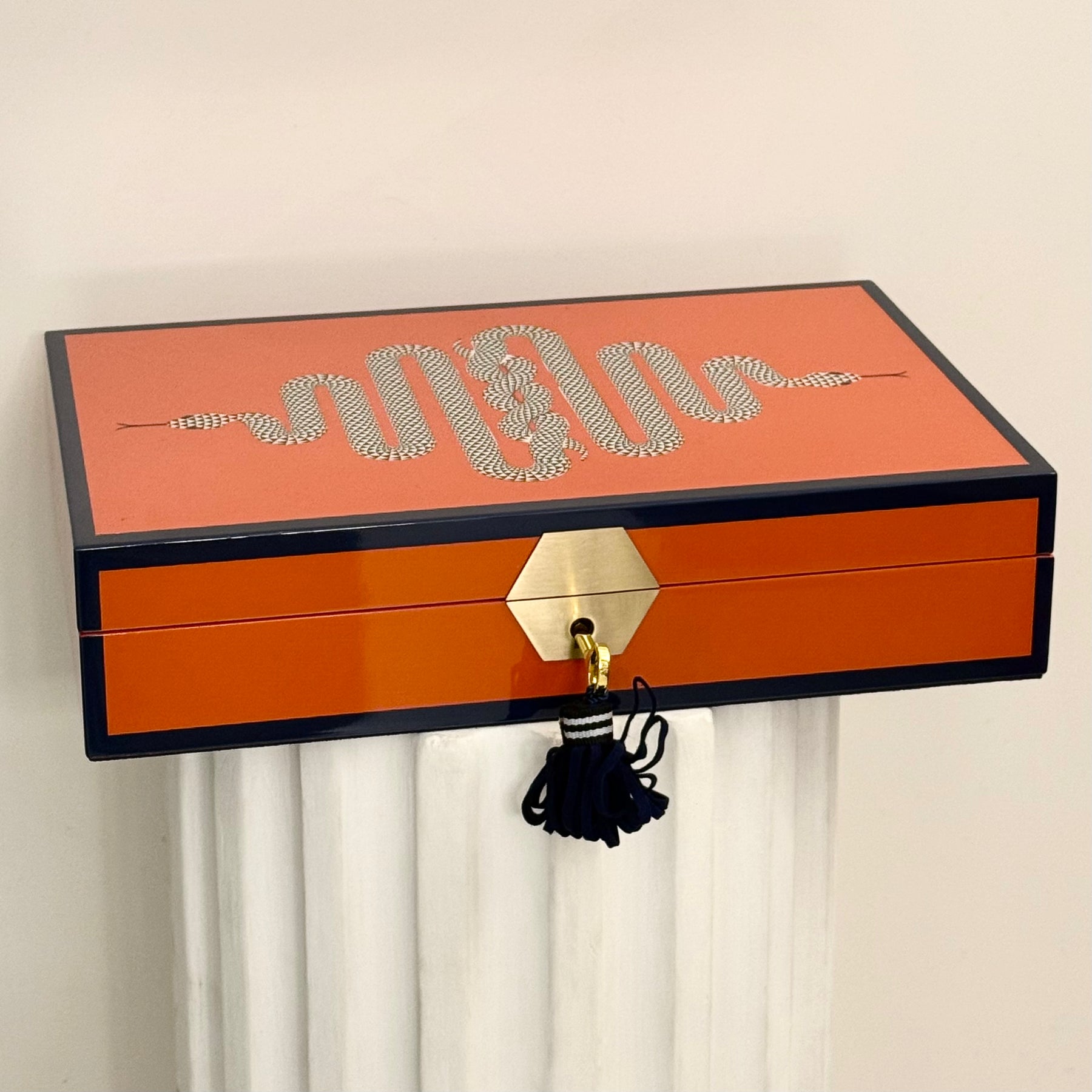 Big Op Art Lacquer Box. Jonathan Adler 