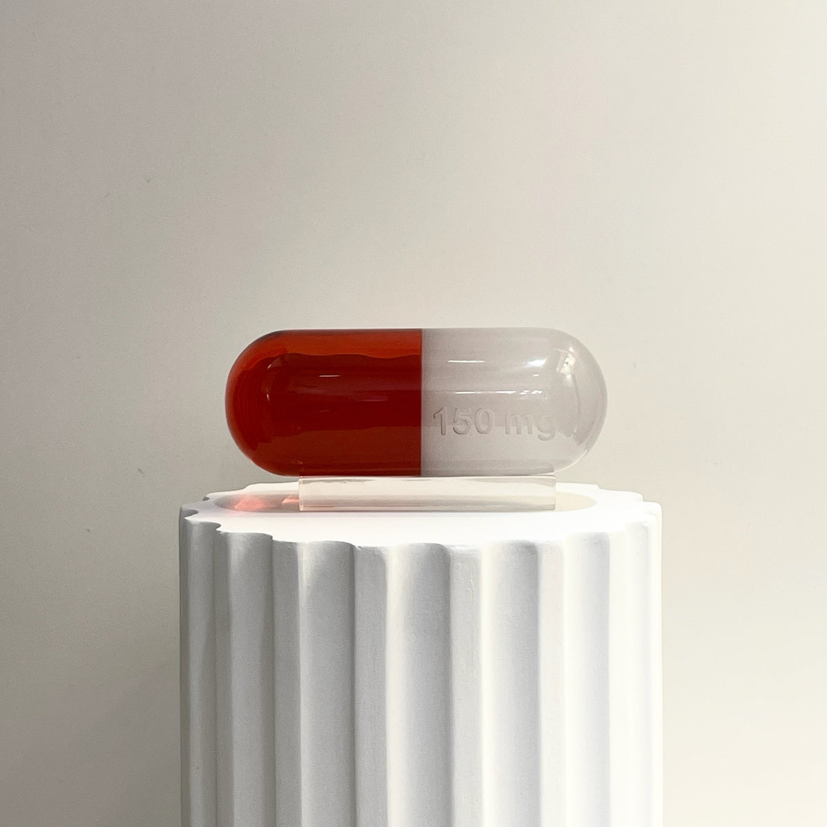 Red Small Acrylic Pill. Jonathan Adler