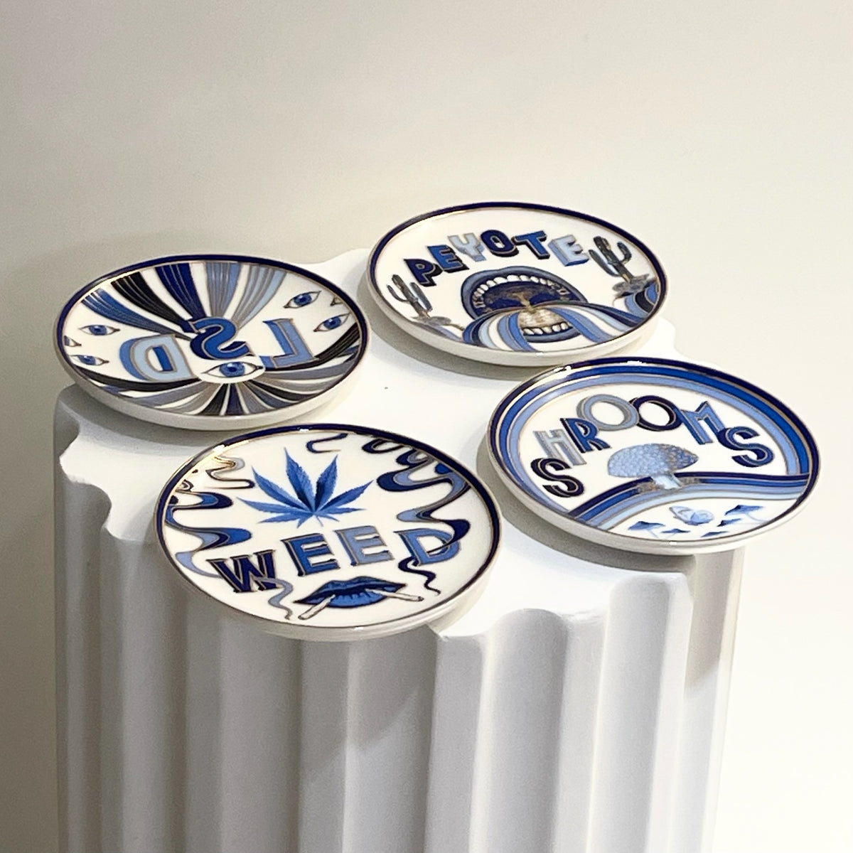 Druggist Coasters. Jonathan Adler