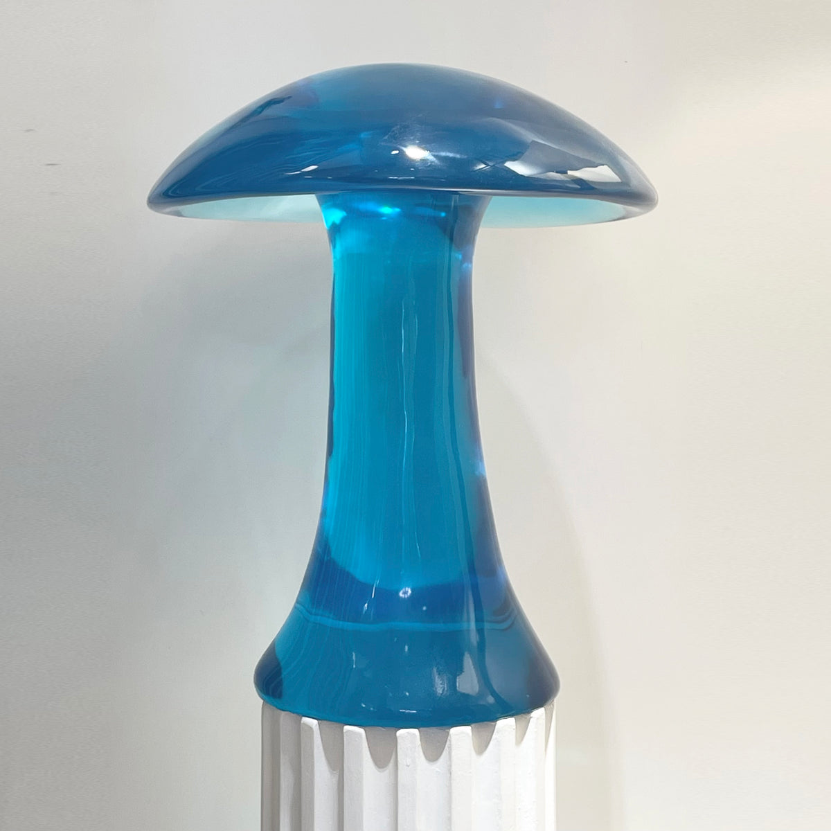 Turquoise Acrylic Mushroom Objet. Jonathan Adler