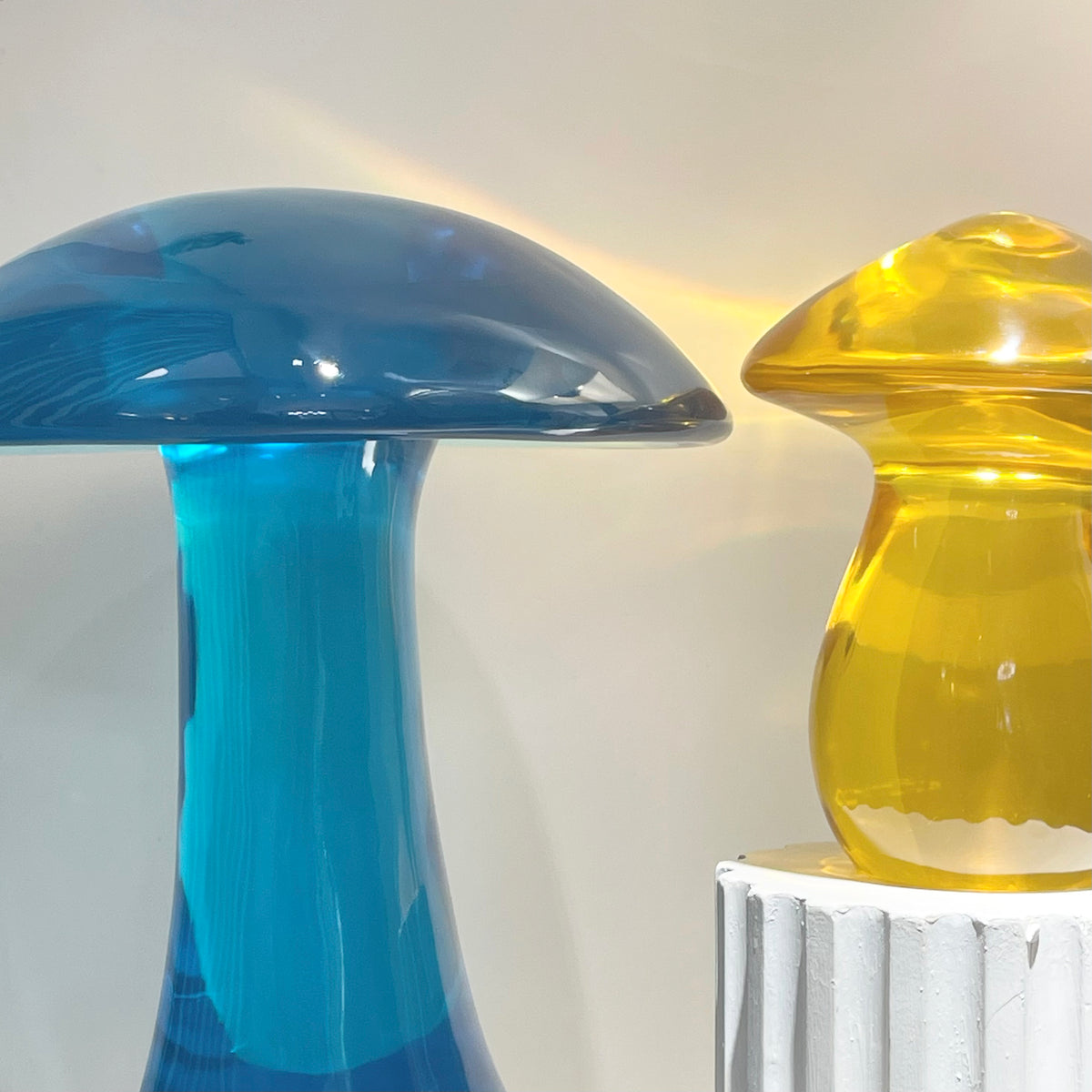 Turquoise Acrylic Mushroom Objet. Jonathan Adler