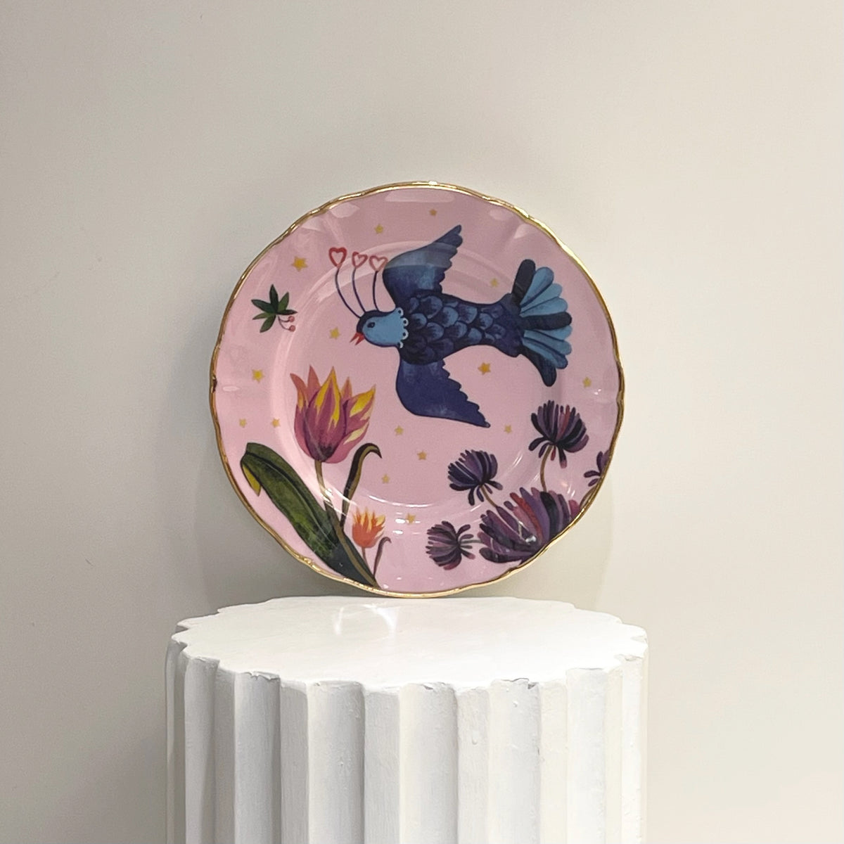 LITTLE BIRD Porcelain Plate. 20 cm