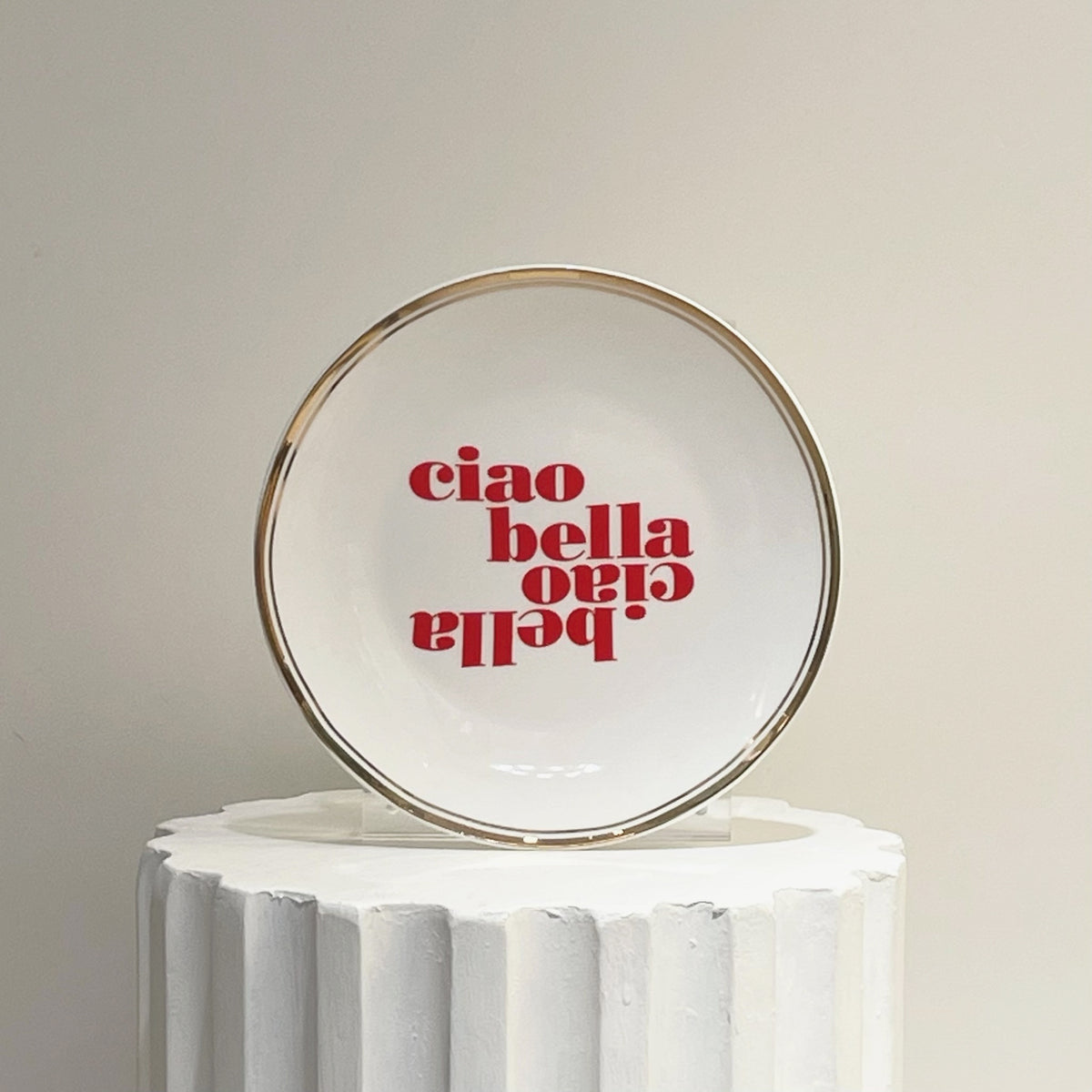 Plato de Porcelana "Ciao Bella"