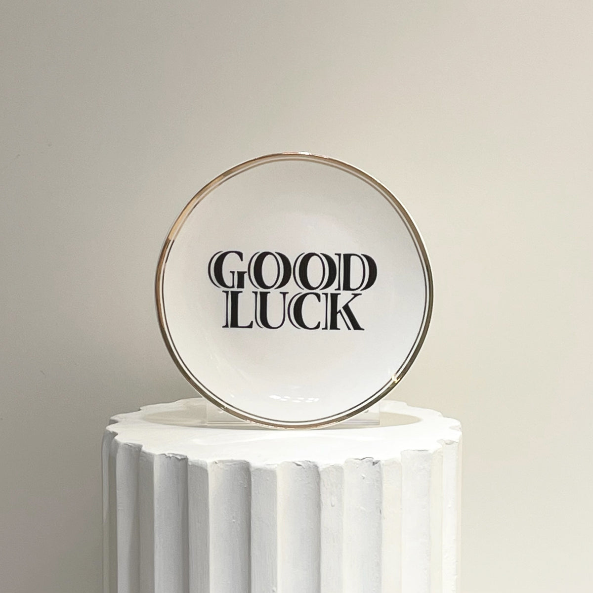 Plato de Porcelana "Good Luck"