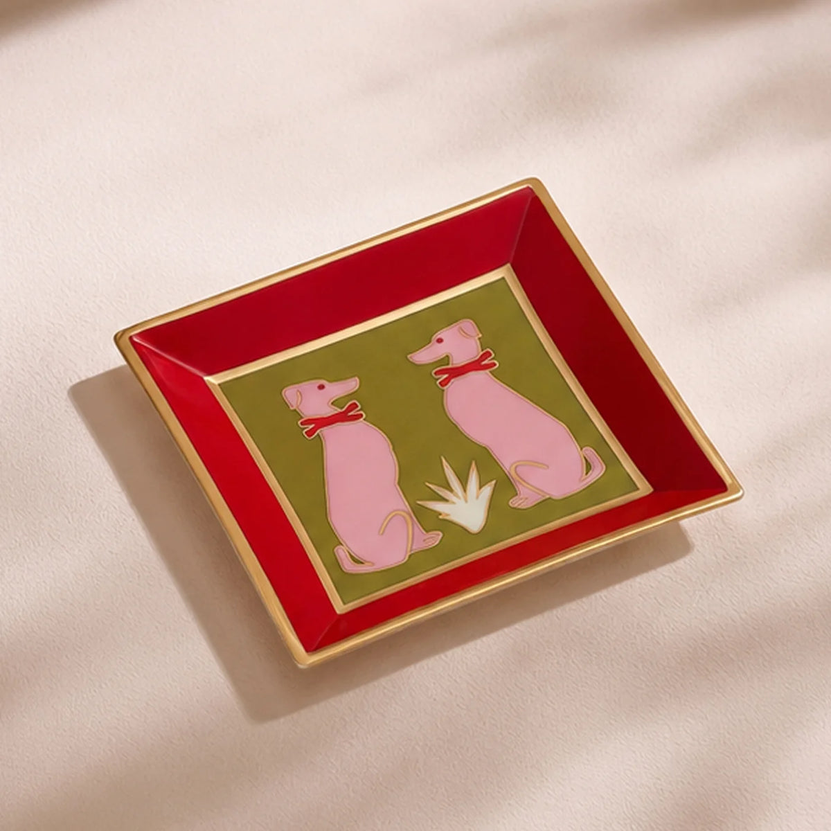 Vaciabolsillos Cuadrado Galgos. Jonathan Adler