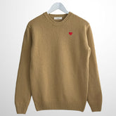 Jersey Lana Merino Camel Corazón