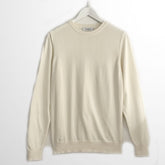 White Cotton Wool Sweater 