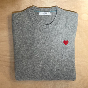 Jersey Lana Merino Gris Corazón