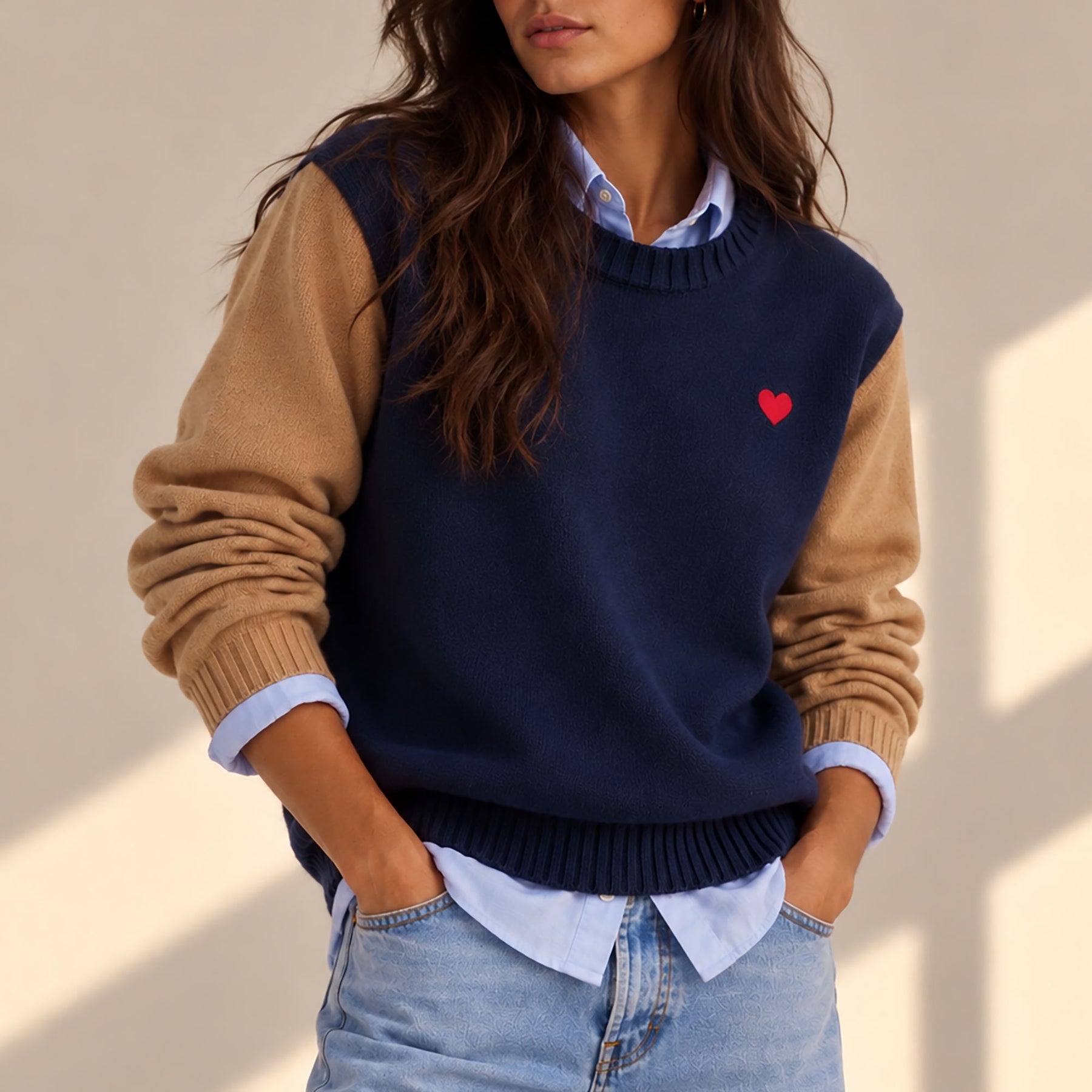 Jersey Unisex 100% Lana | Bicolor Corazón