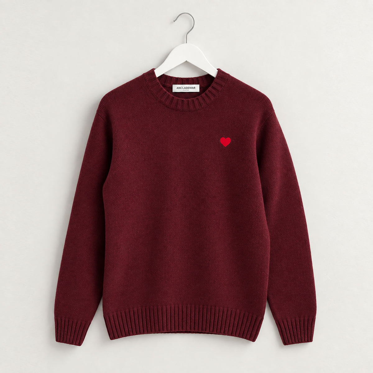 Jersey Unisex 100% Lana | Burdeos Corazón