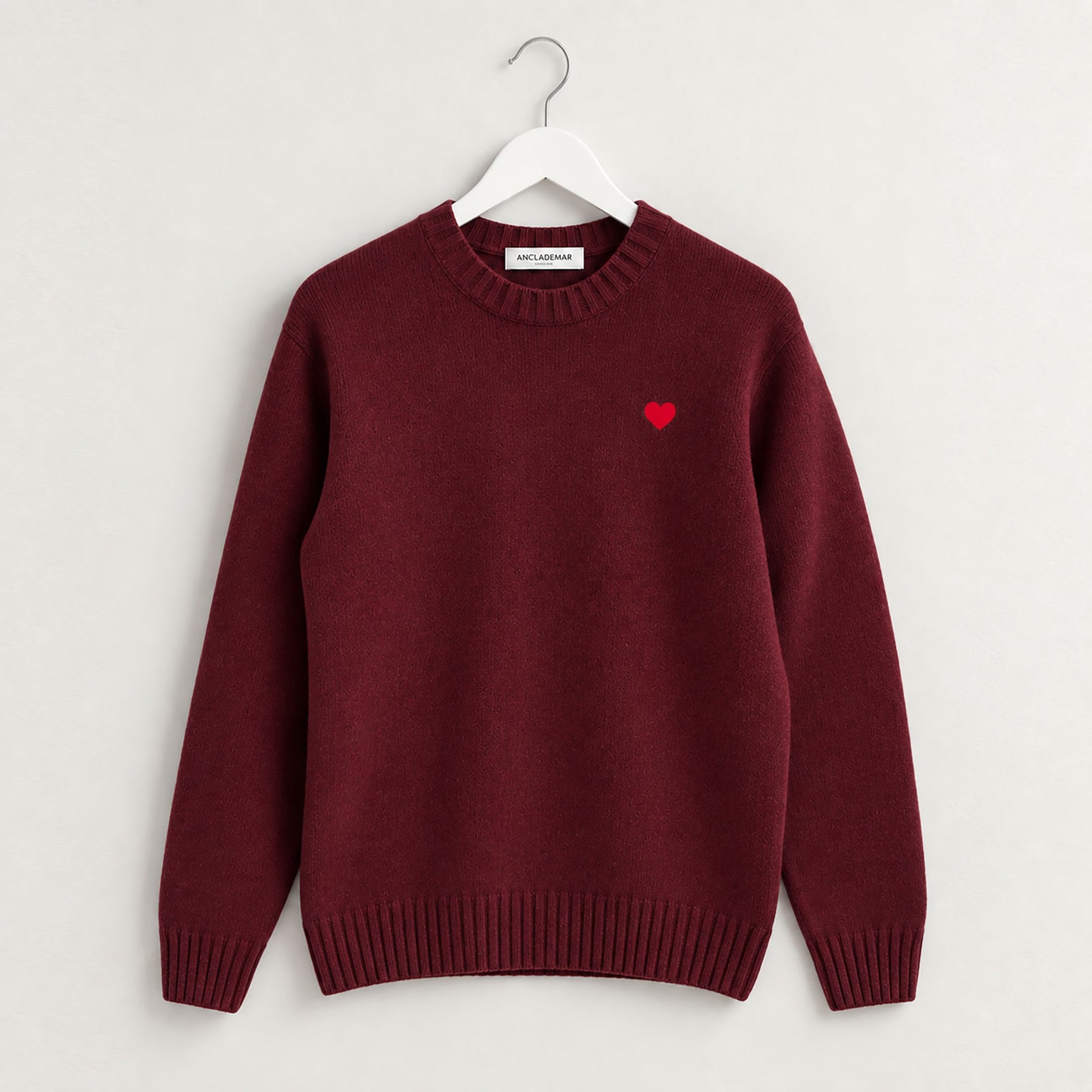 Jersey Unisex 100% Lana | Burdeos Corazón