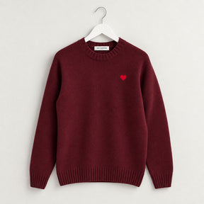 Jersey Unisex 100% Lana | Burdeos Corazón